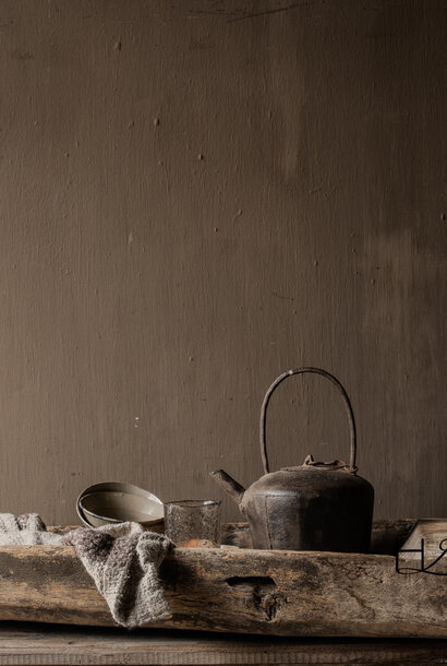 Imperfecte Oude Houten Trog  /Bak  met handvat