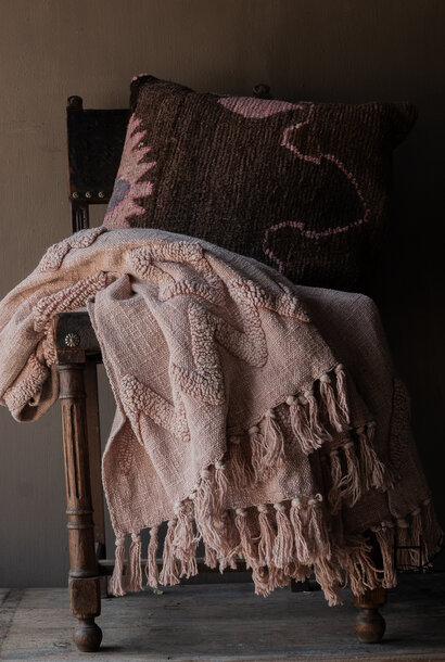 Pink throw 125 x 175 cm