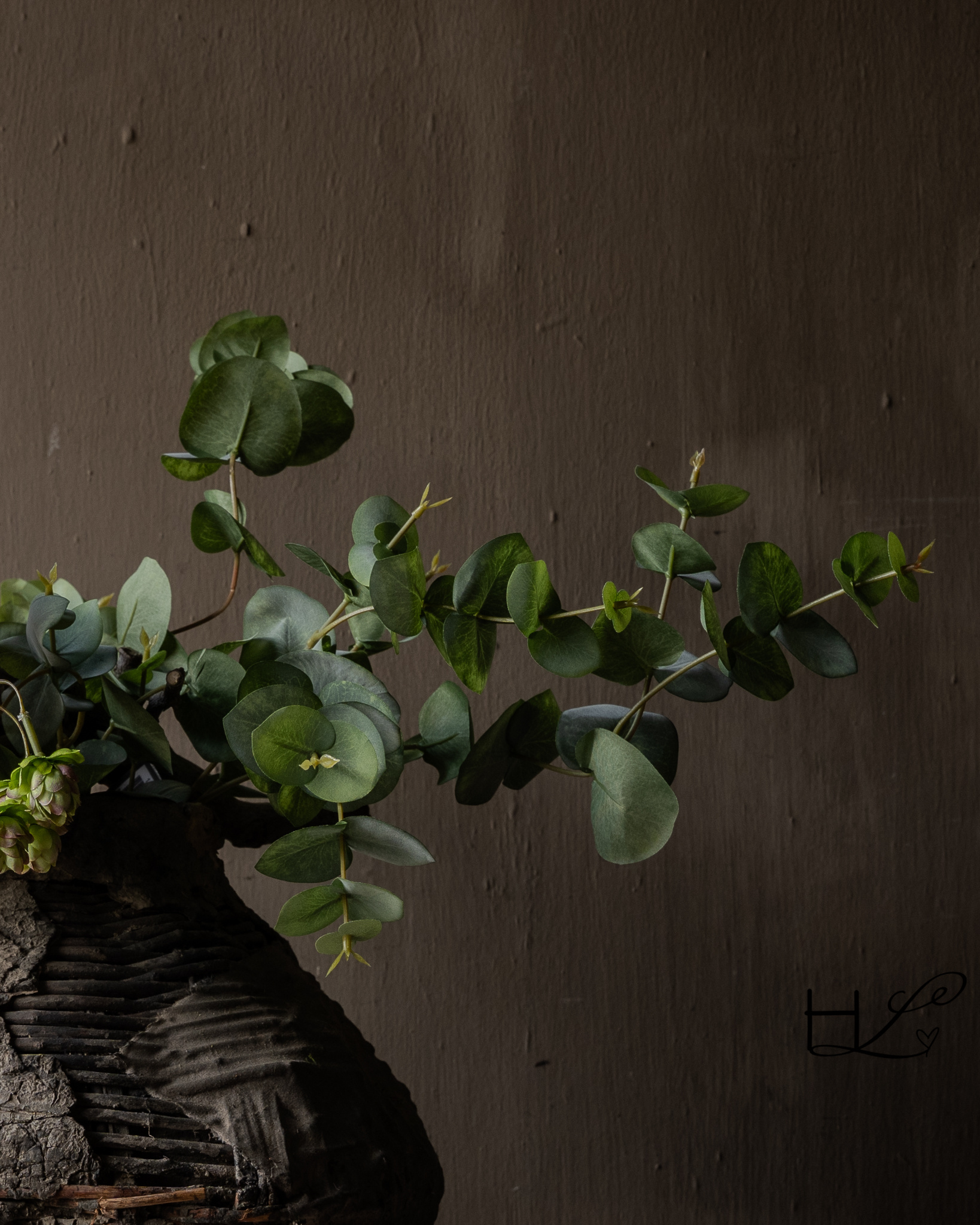 Künstlicher Blumenstrauß von Silk-ka mit Hortensien, Eukalyptus und Hopfen-4