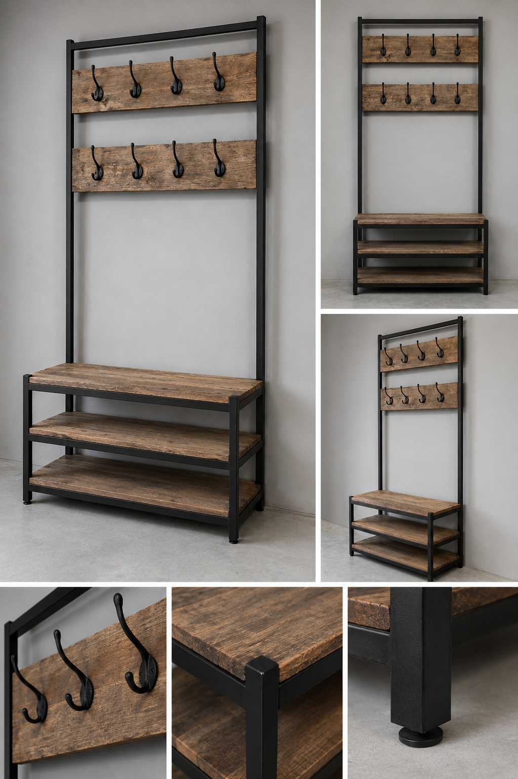 Flurmöbel mit Garderobe | Holz & Metall-3