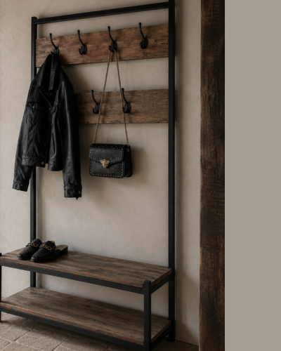 Flurmöbel mit Garderobe | Holz & Metall-2