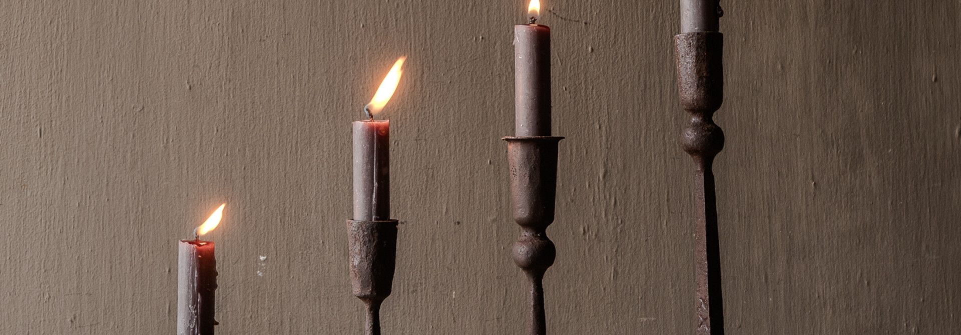 Complete collection of Dusk Iron Candlesticks at HOFFZ
