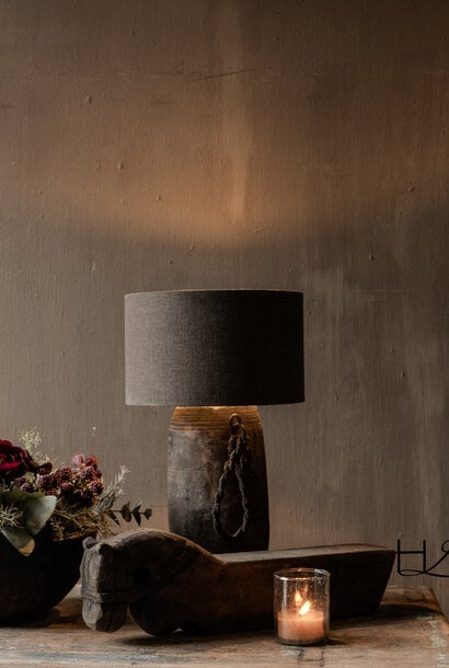 Wooden Jug Lamp – Old Indian Milk Jug