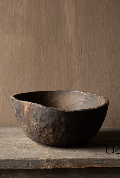 Unique antique wooden Naga bowl