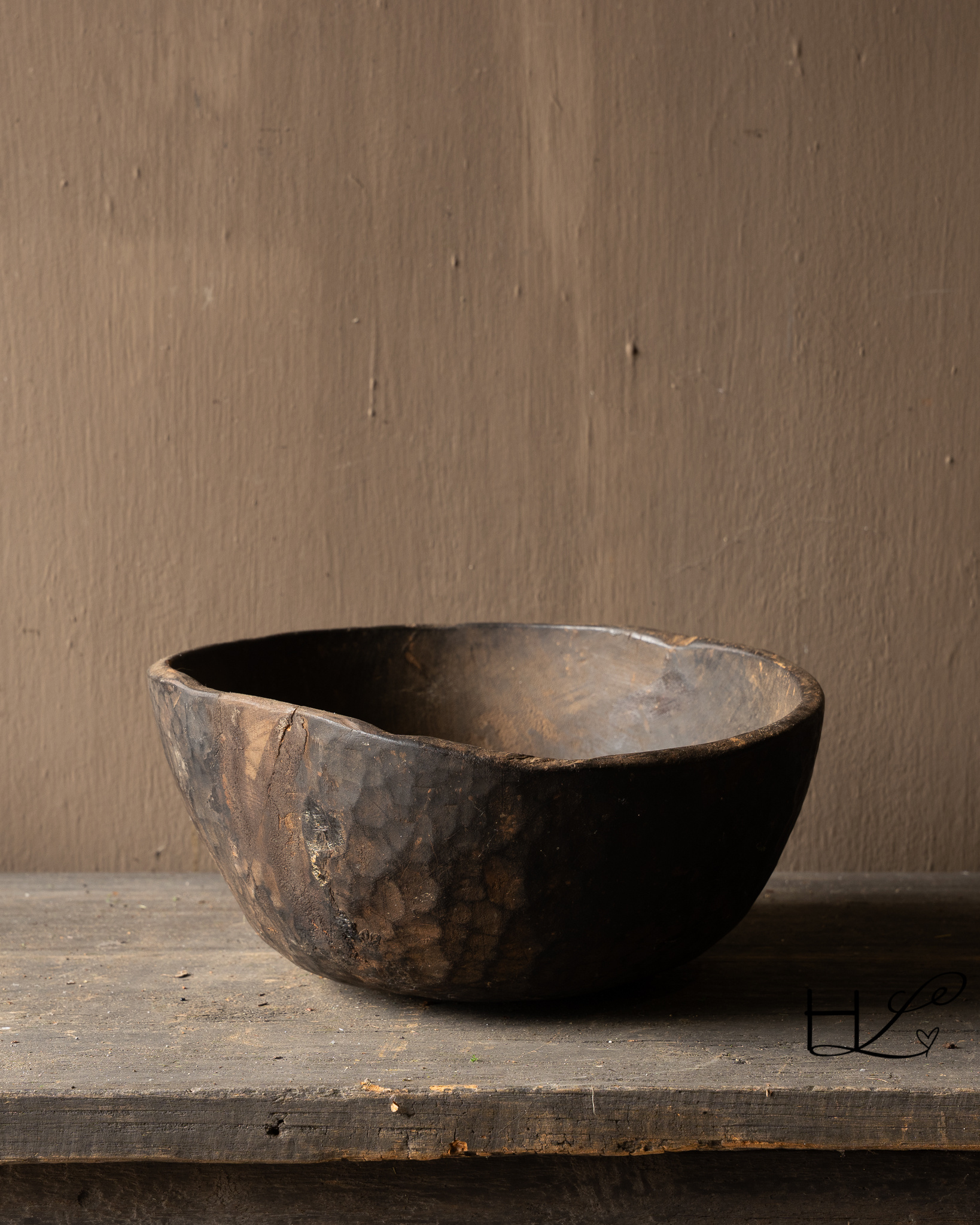 Unieke antieke houten Naga schaal-1