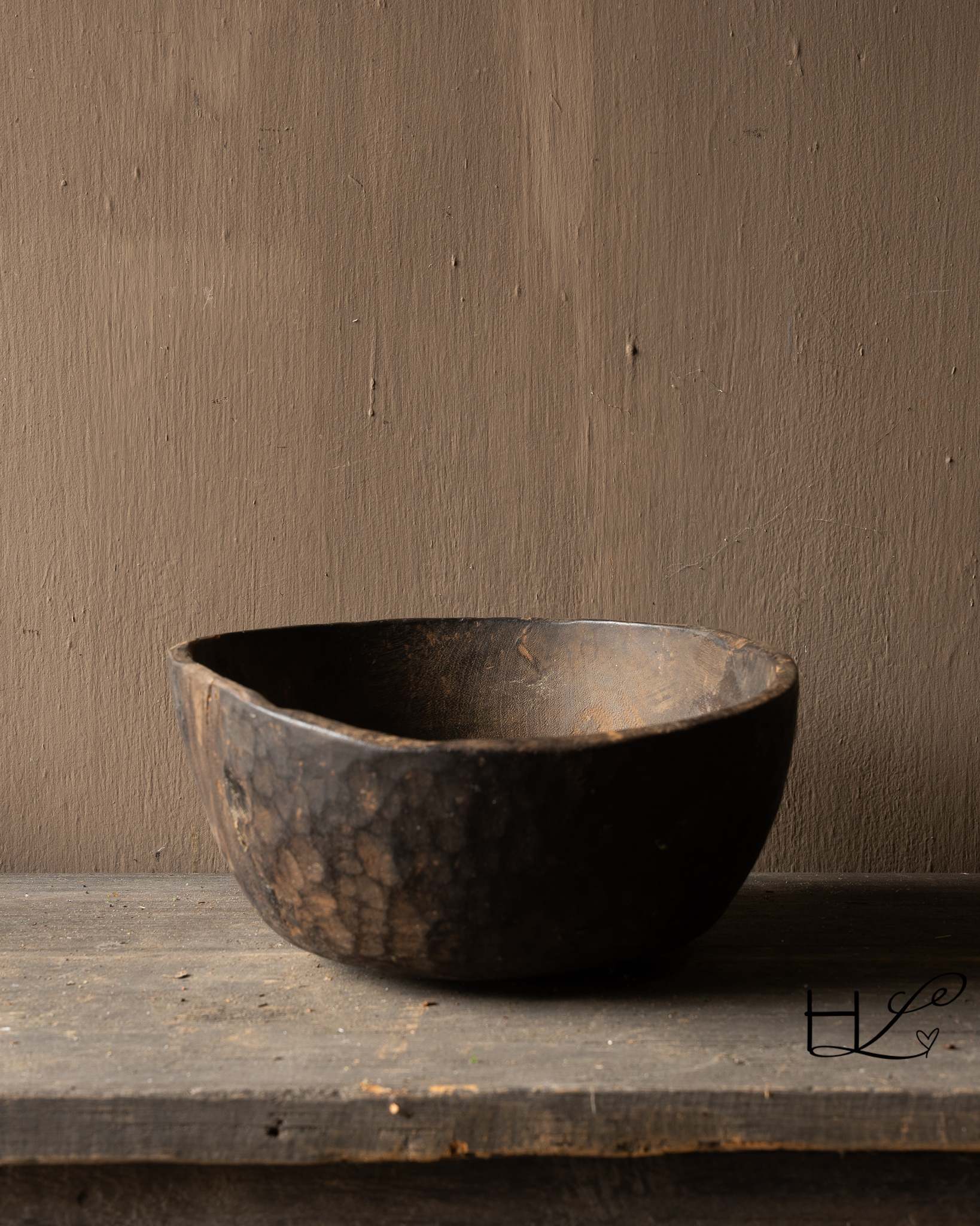 Unieke antieke houten Naga schaal-4
