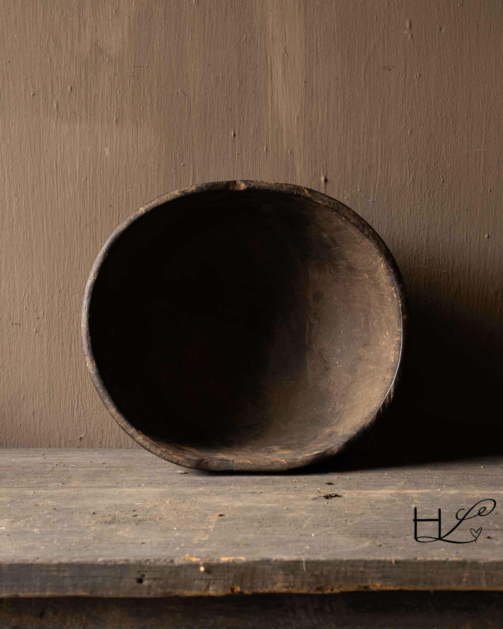 Unieke antieke houten Naga schaal-5