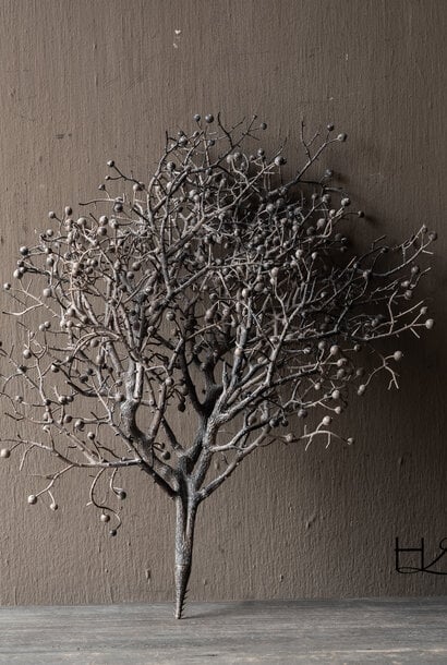 Künstlicher Beerenzweig, grau, 46 cm