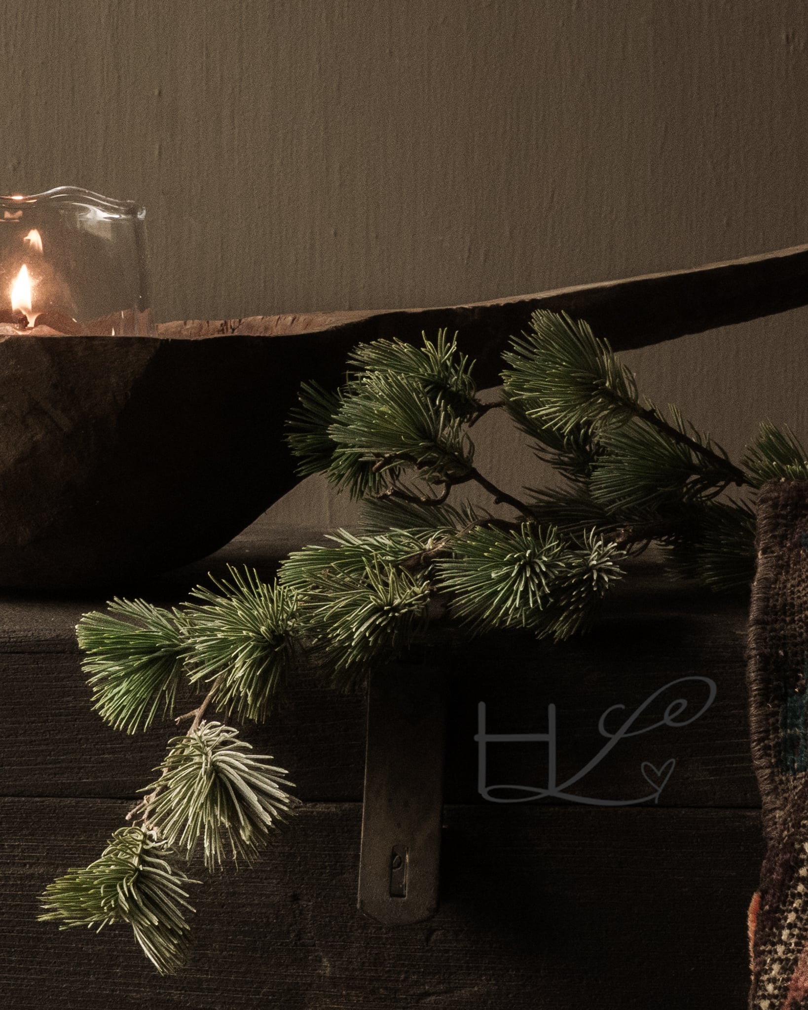 Artificial Larch Branch – green and natural - Copy-1