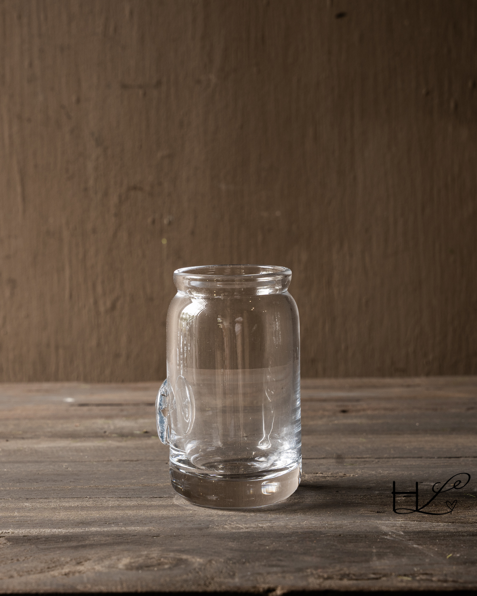 Marmeladenglas-Trinkglas mit Glasmedaillon-4