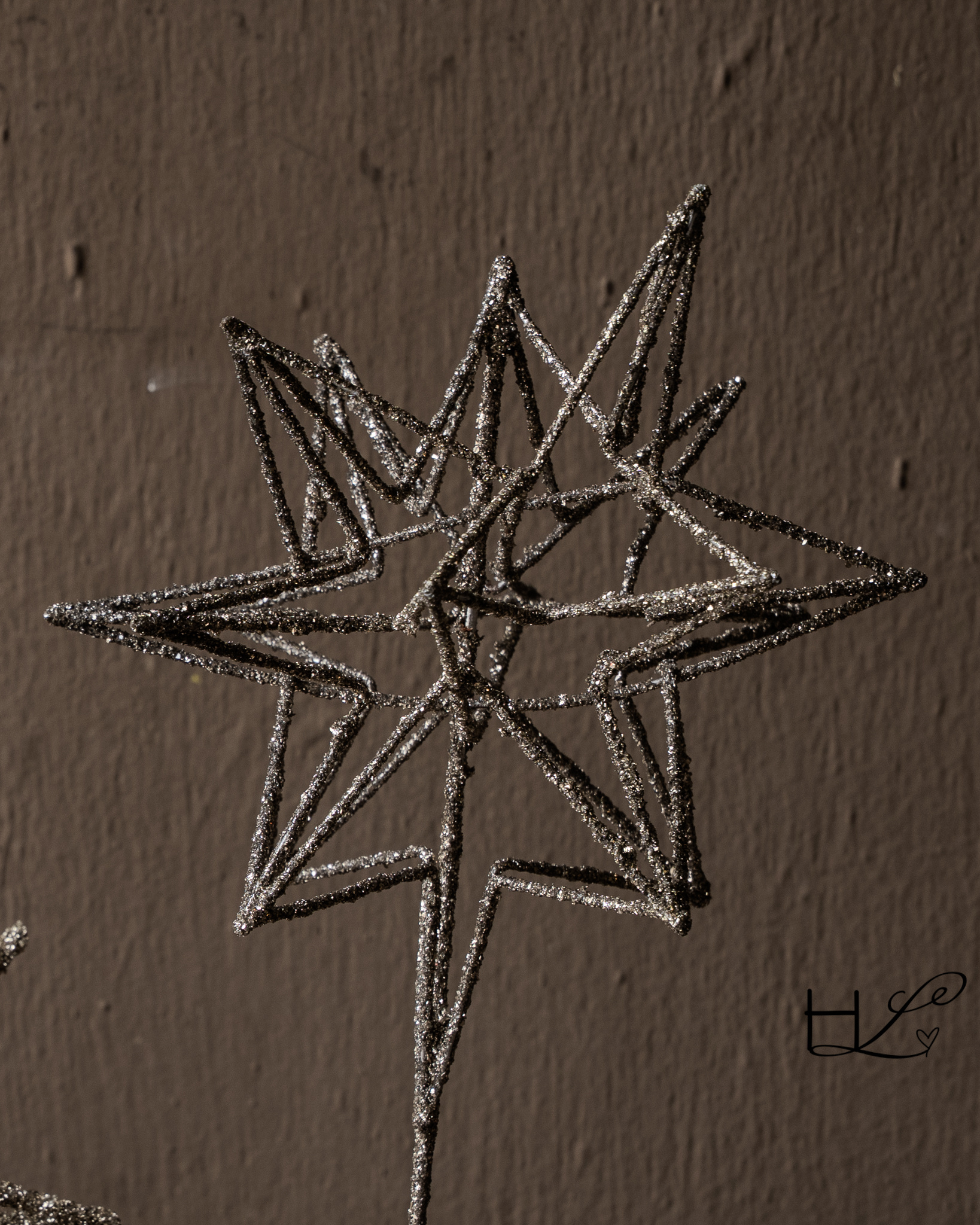Christbaumspitze aus Metall – Stern 23 cm-2