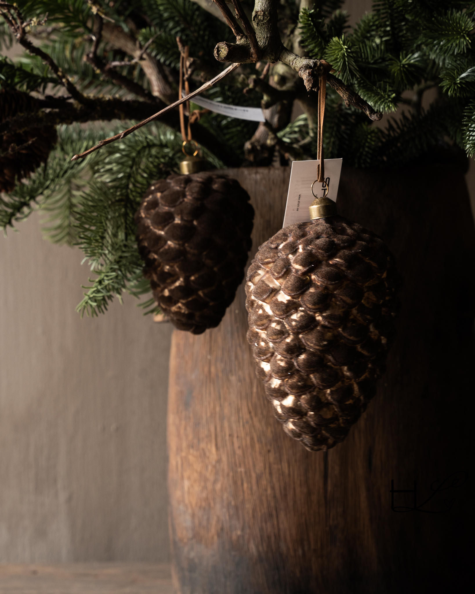 glazen dennenappels met velours-7
