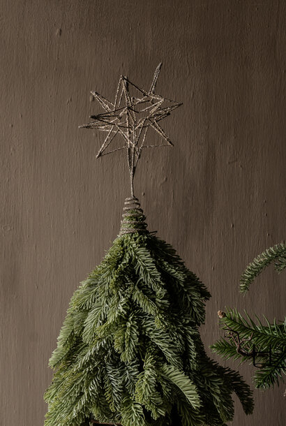 Metal Christmas tree tree topper – star 23 cm