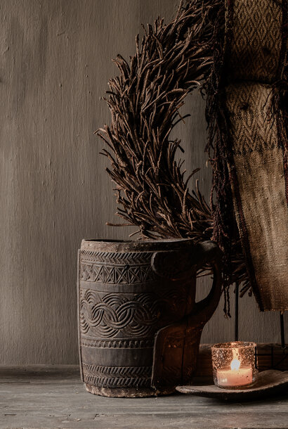 Unique Antique Wooden Mug / Milk Jug