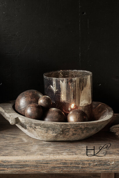 Metal decorative balls set of 5