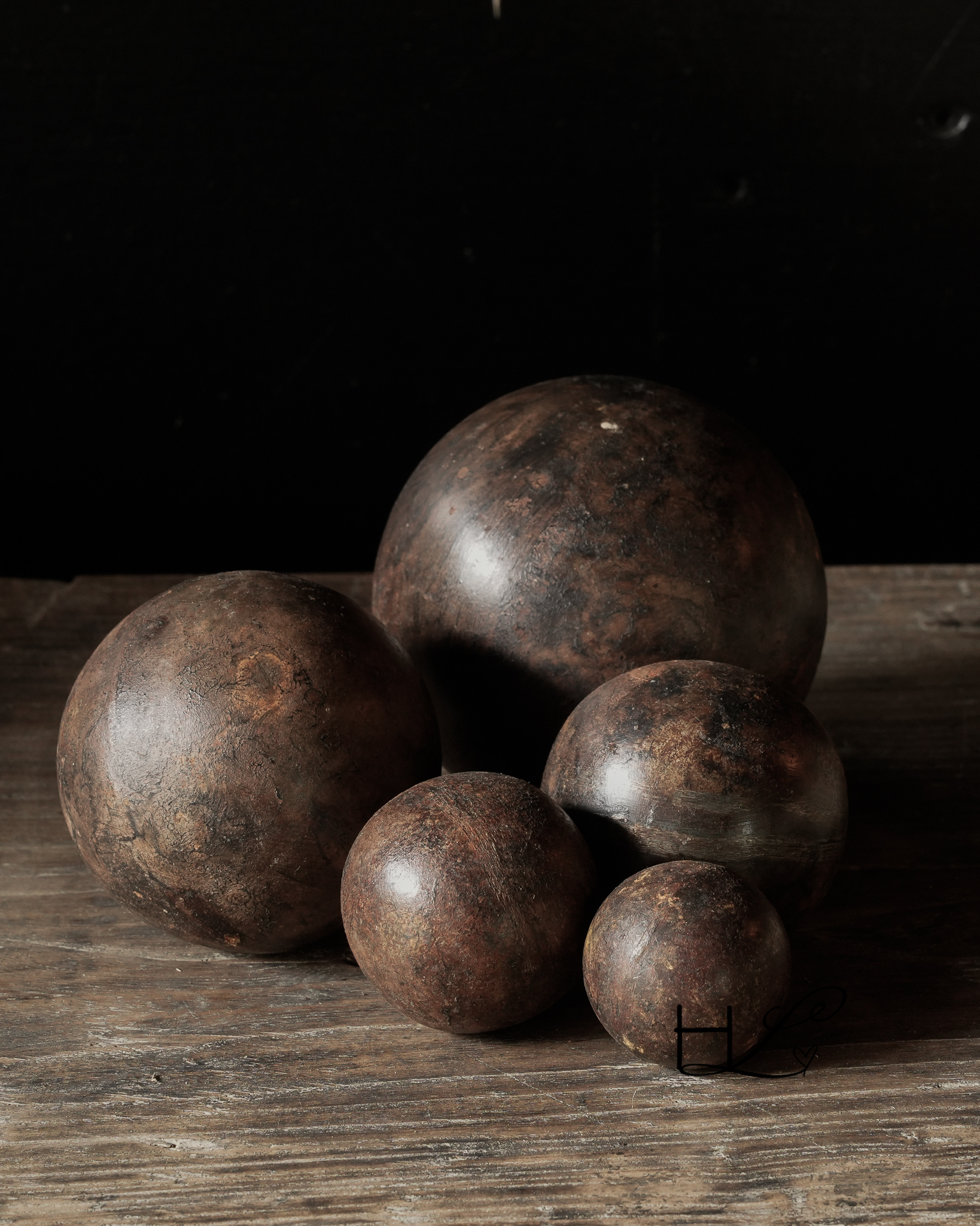 Metal decorative balls set of 5-2