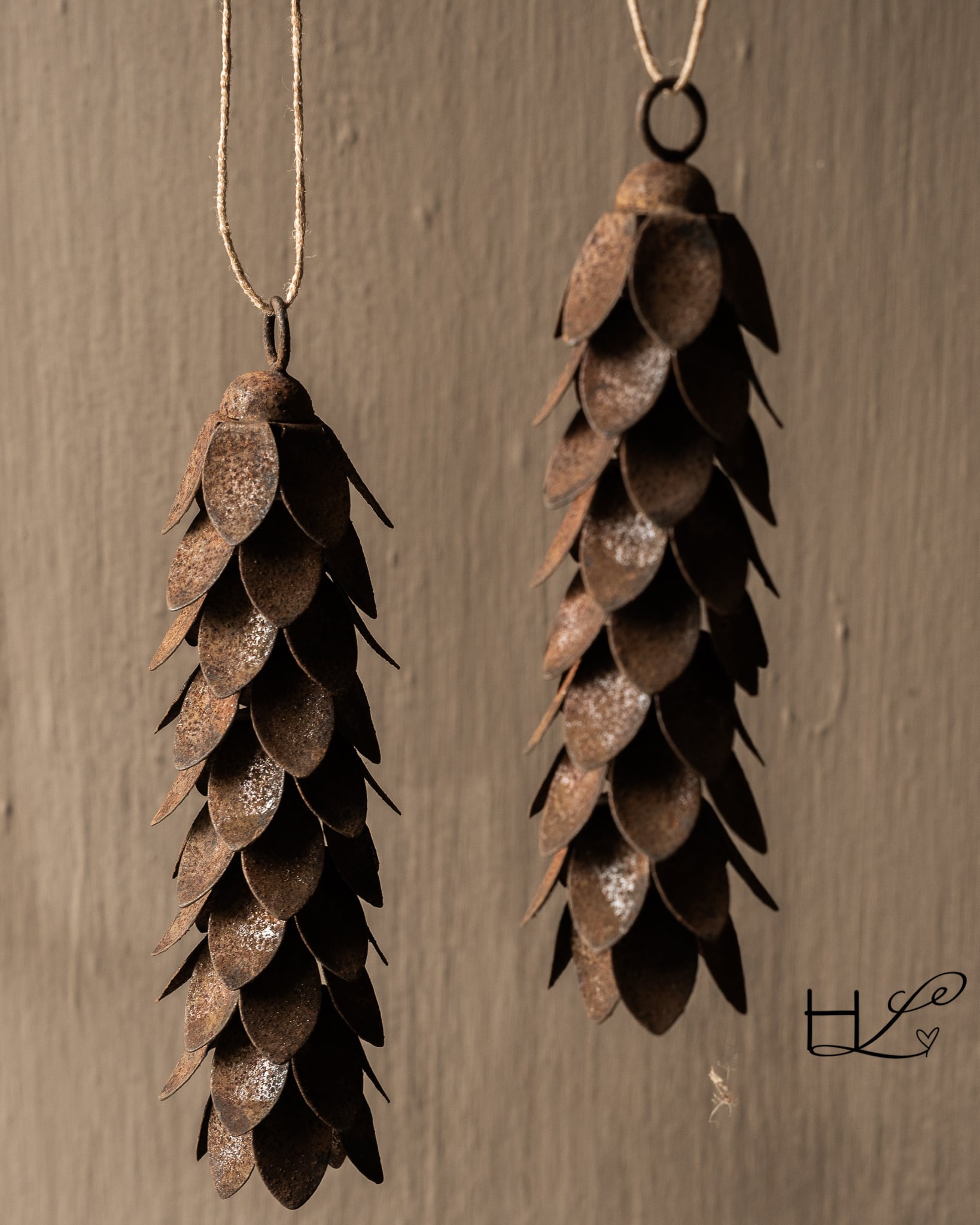 Dennenappel hanger roest – metalen decoratie | Signature Collection-2