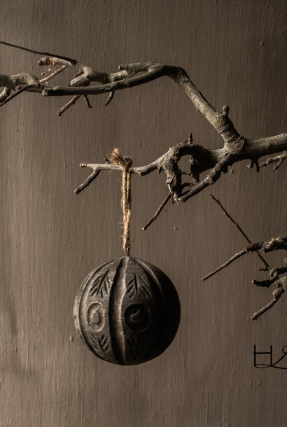 Houten Decoratiebal LUKSA met Etnisch Motief