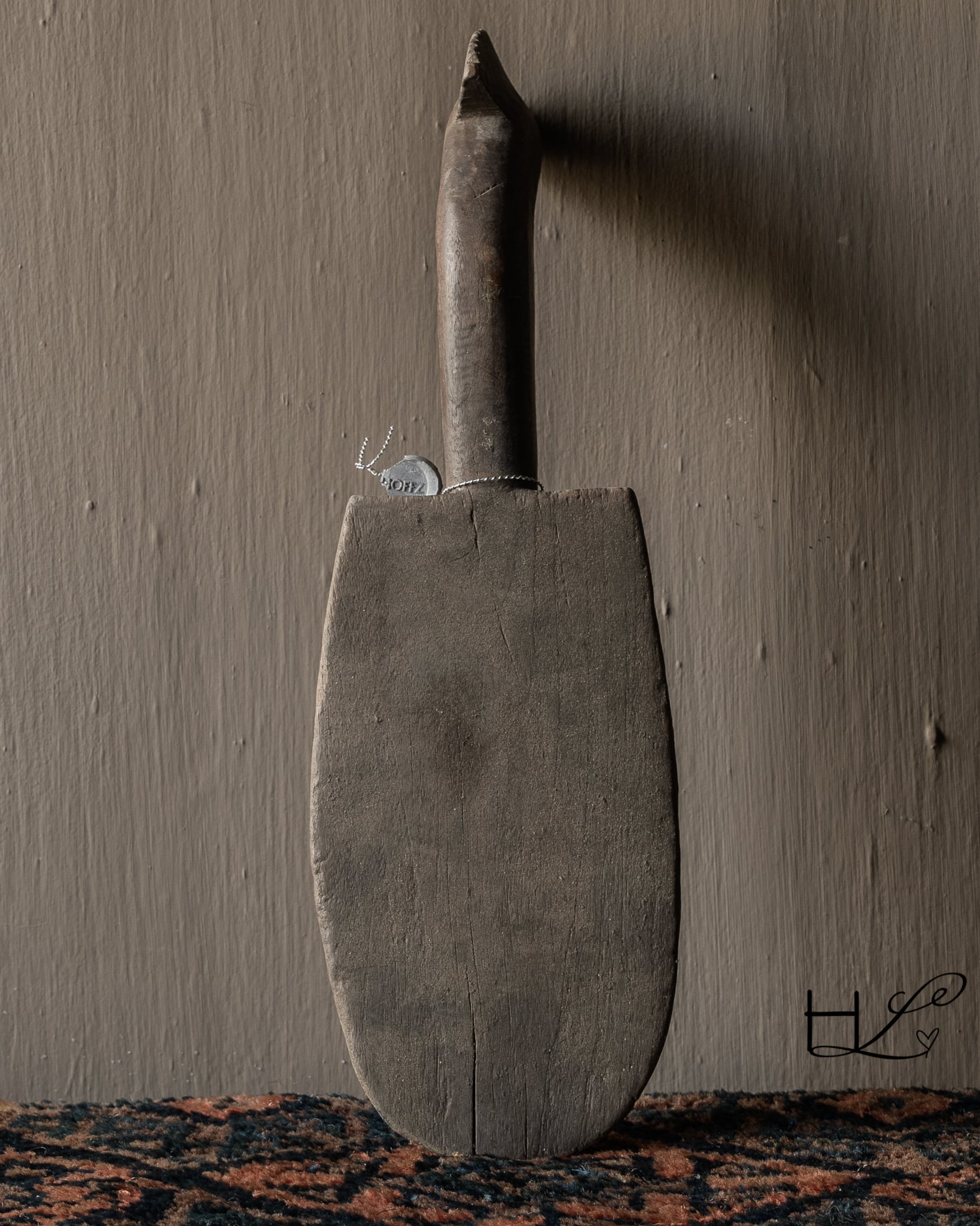 Uniek Oude Authentieke houten lepel-2