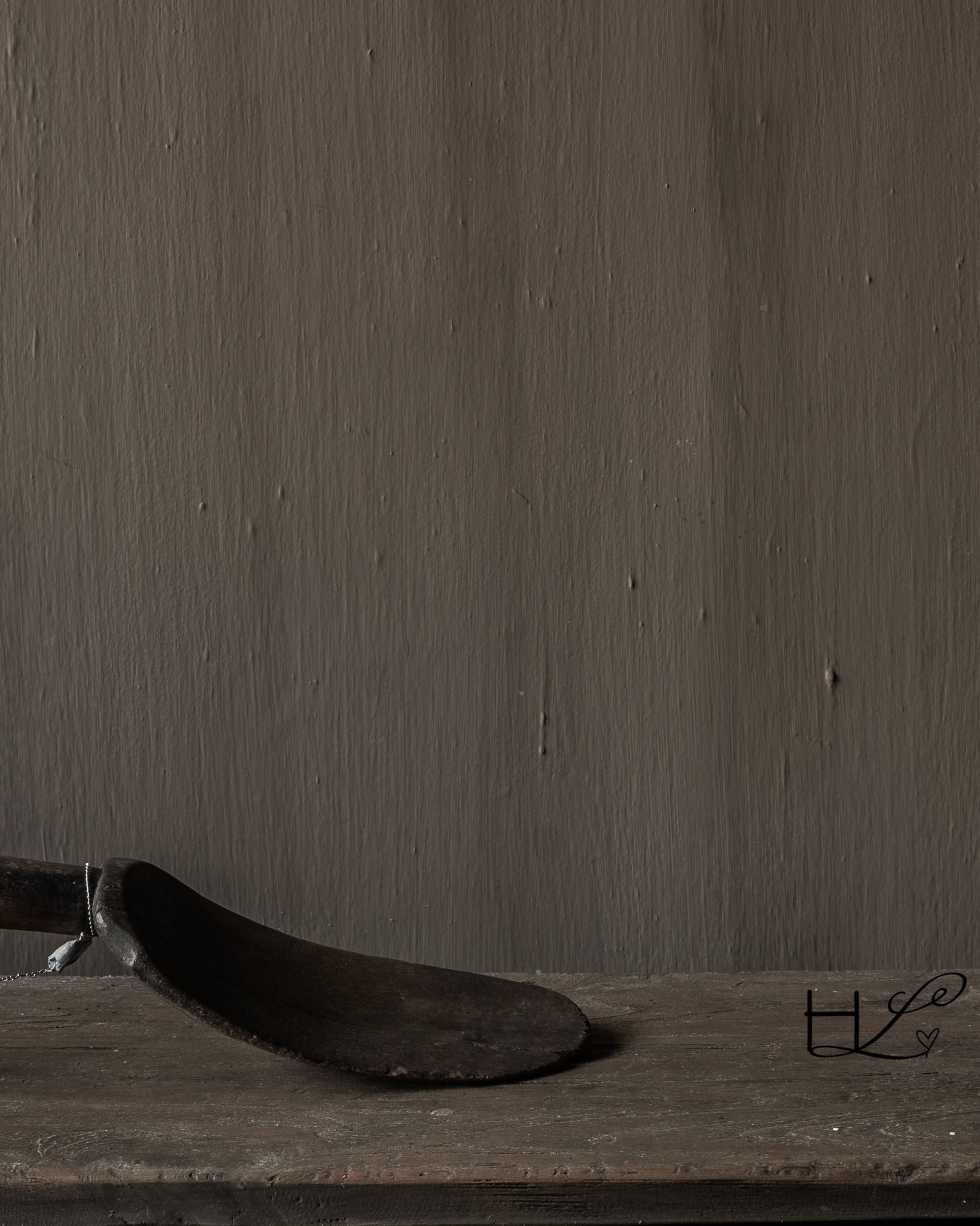 Uniek Oude Authentieke houten lepel-4