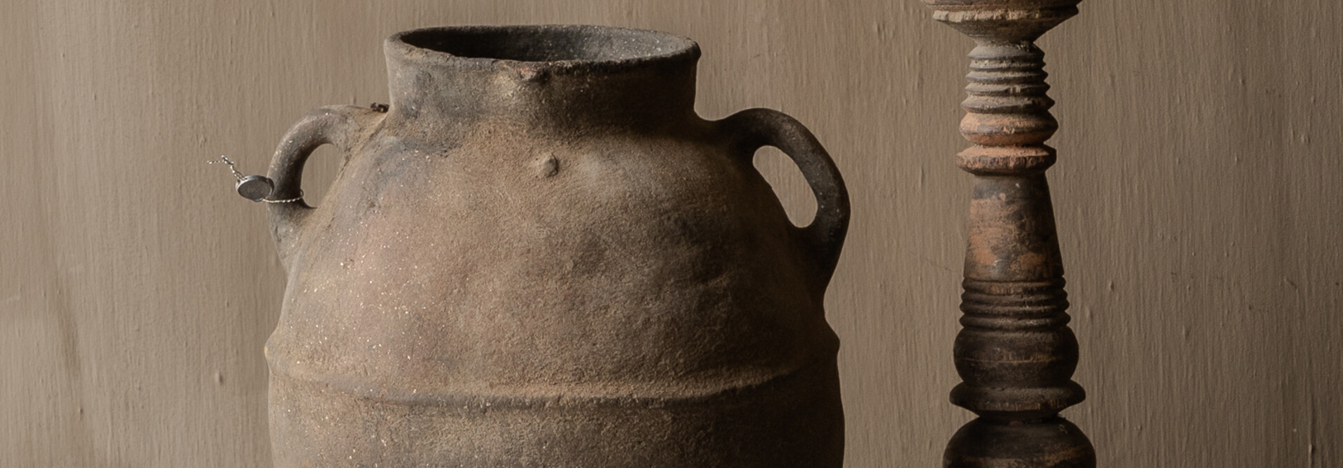 Beautiful Unique Antique earthenware HOFFZ Berber pot