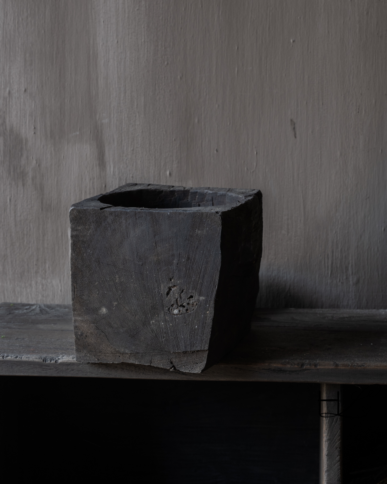 Antieke houten vijzel met handvat – Hoffz, uniek-6