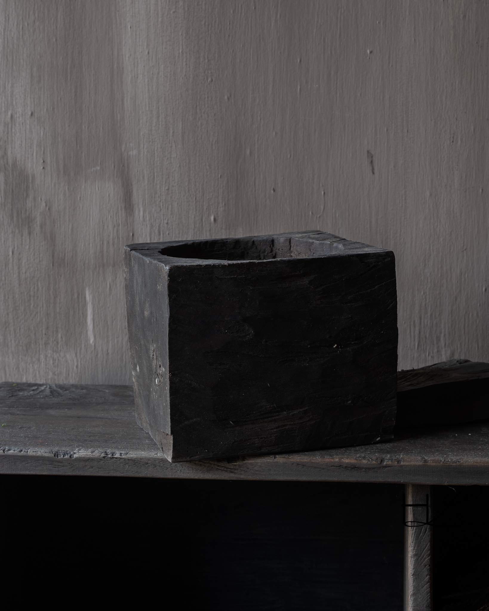 Antieke houten vijzel met handvat – Hoffz, uniek-7