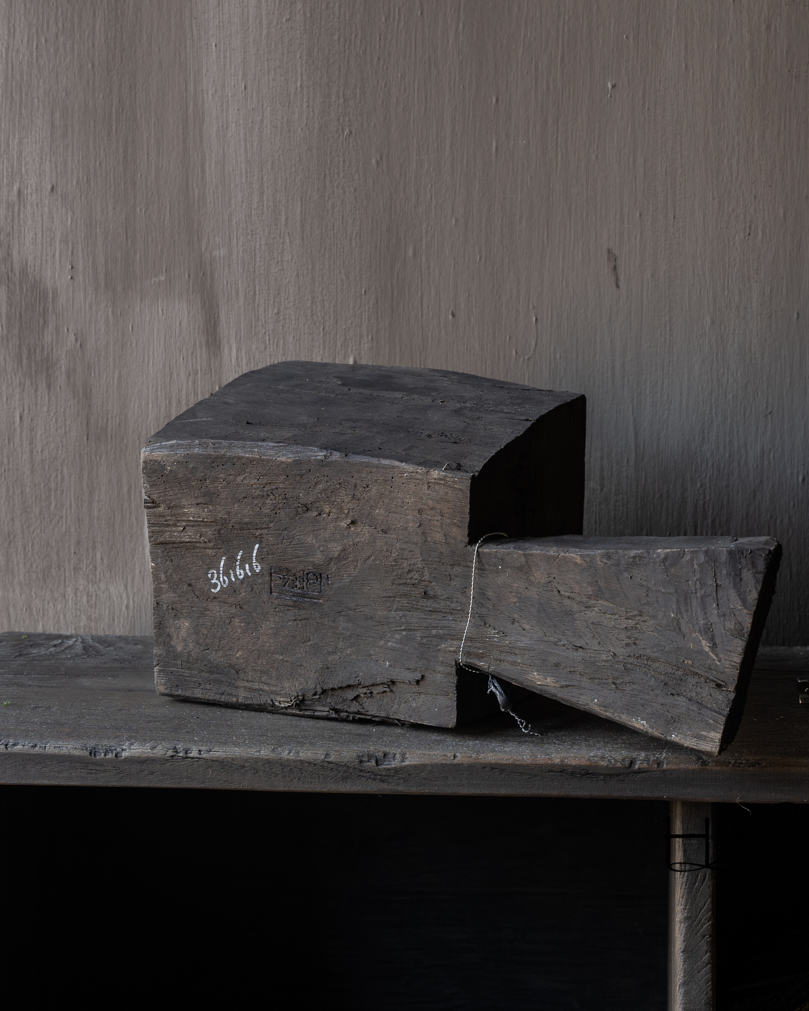 Antieke houten vijzel met handvat – Hoffz, uniek-9