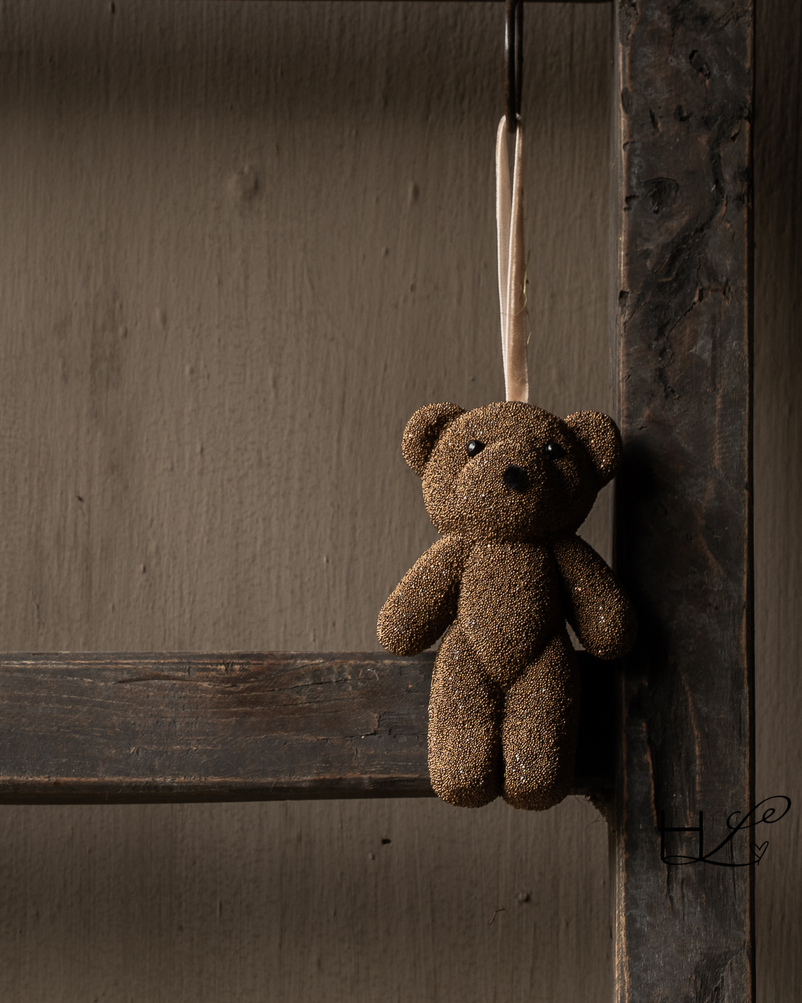 Copper glitter bear 11 cm-2