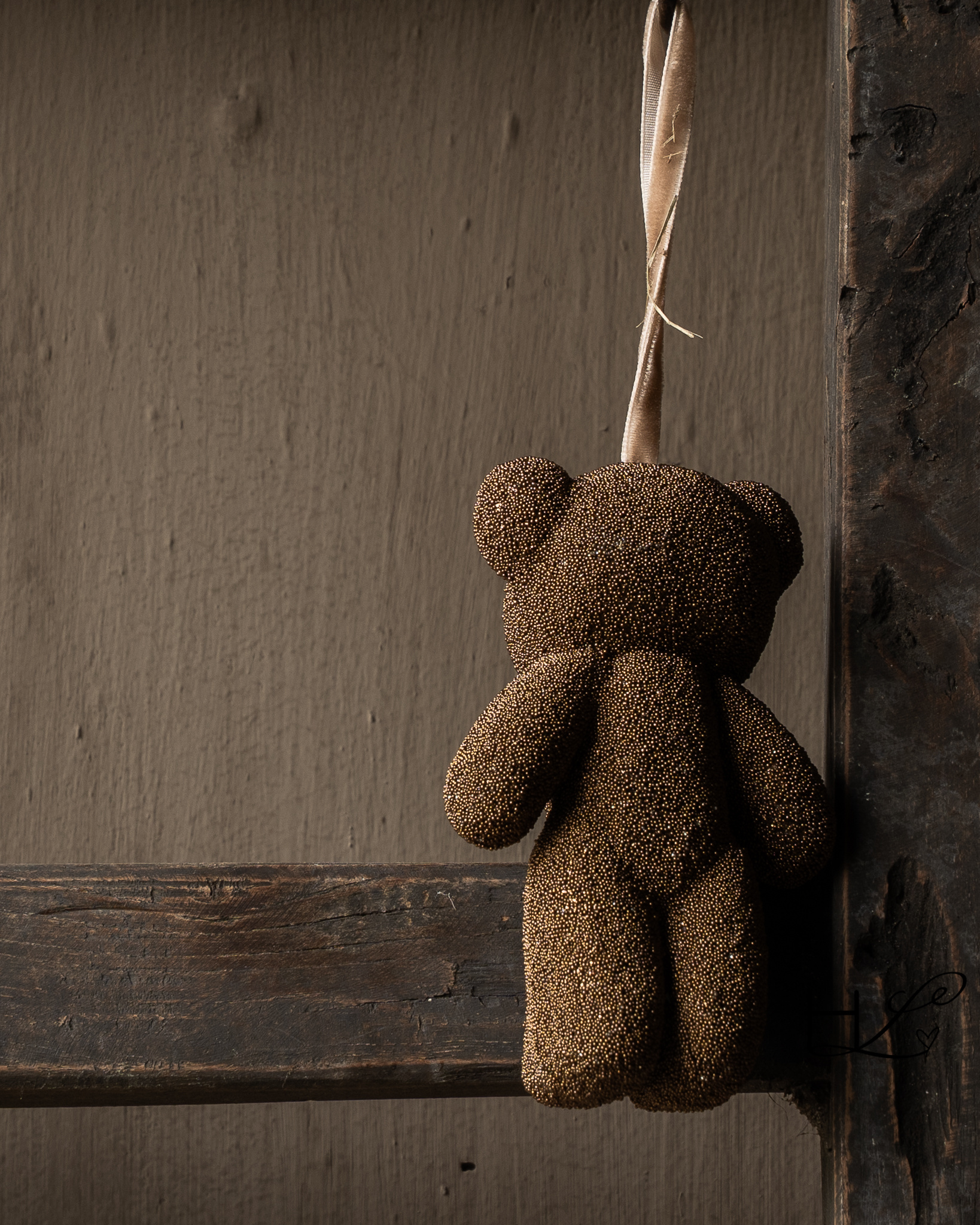 Copper glitter bear 11 cm-5