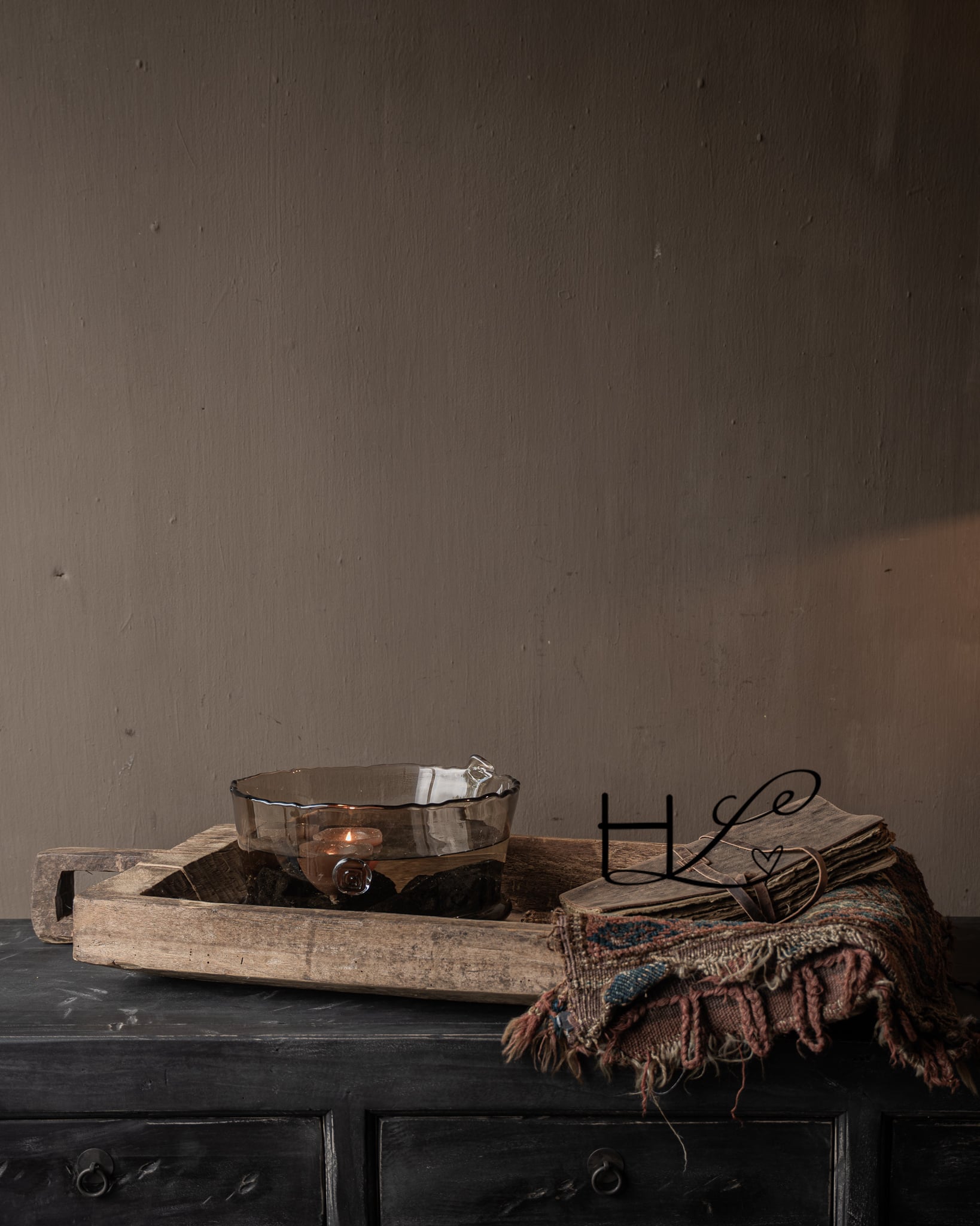 Wooden trough / tray made of old, reclaimed wood – authentic and weathered-2