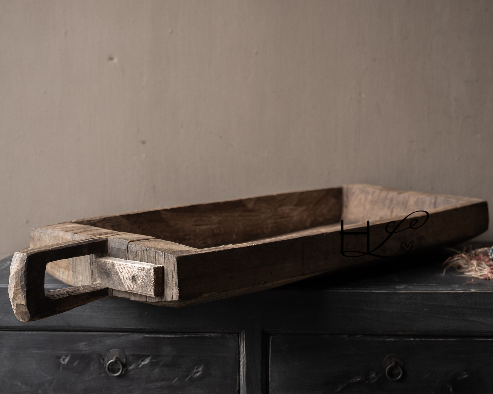 Wooden trough / tray made of old, reclaimed wood – authentic and weathered-5