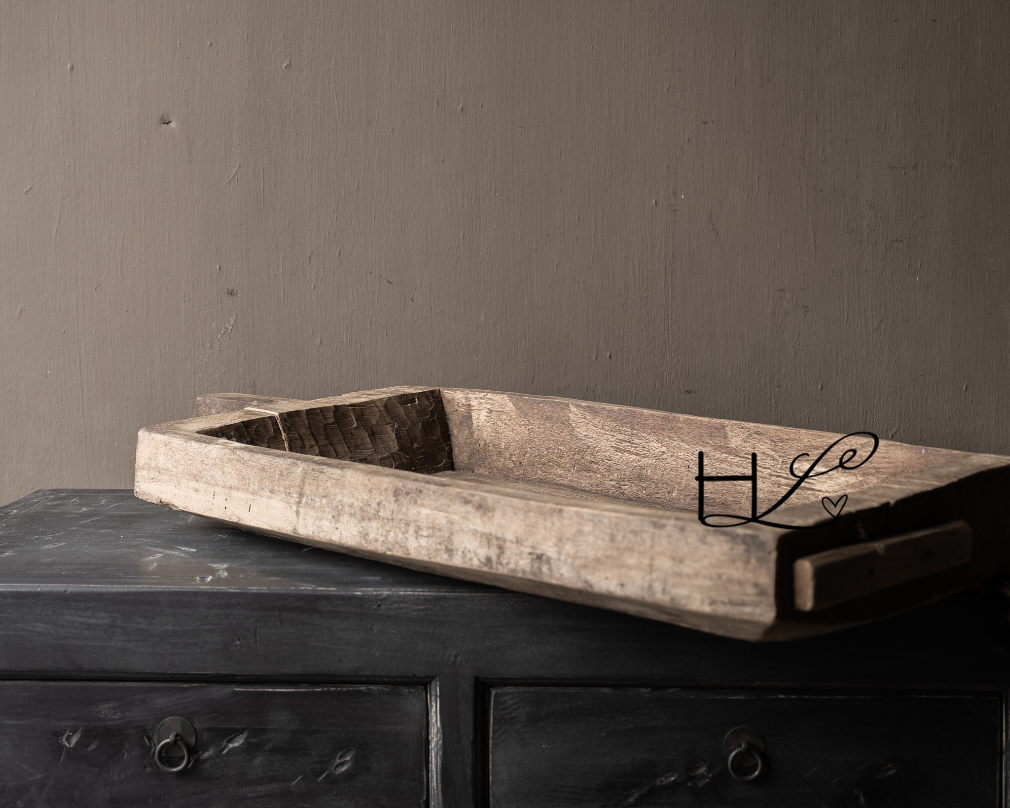 Wooden trough / tray made of old, reclaimed wood – authentic and weathered-6