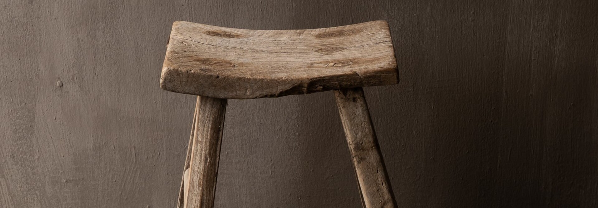 Authentic Elmwood Wooden Stool/Bench