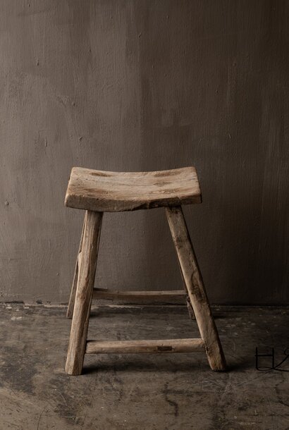 Authentic Elmwood Wooden Stool/Bench