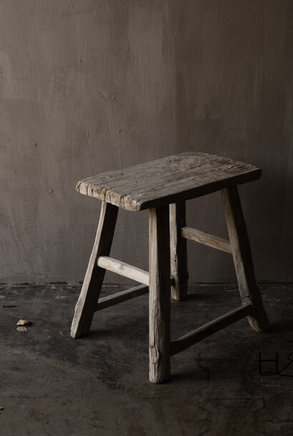 Authentischer Hocker/Bank aus Ulmenholz