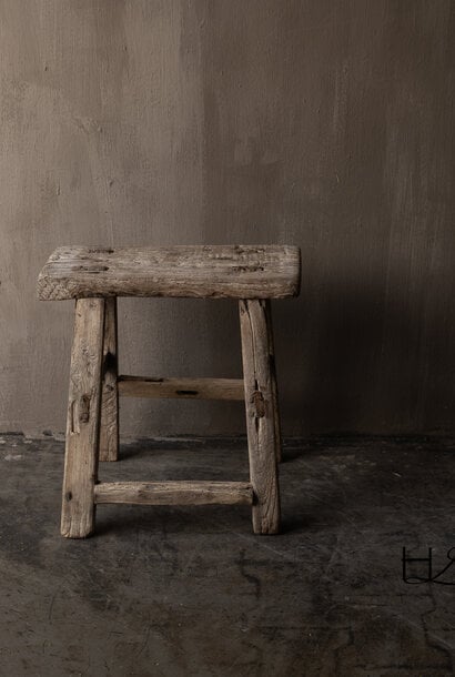 Authentiek  Elmwood Houten Kruk/Bankje