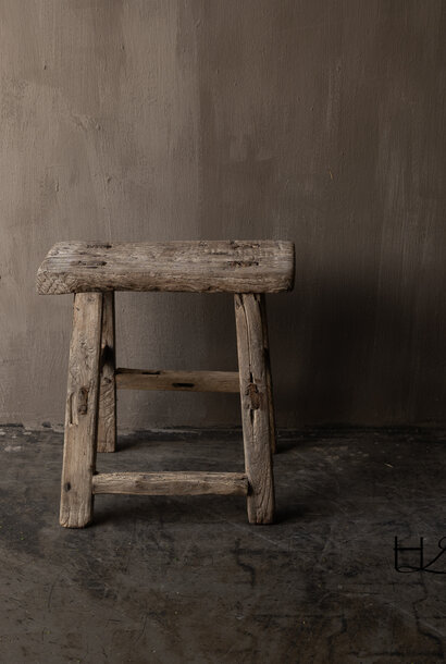 Authentischer Hocker/Bank aus Ulmenholz