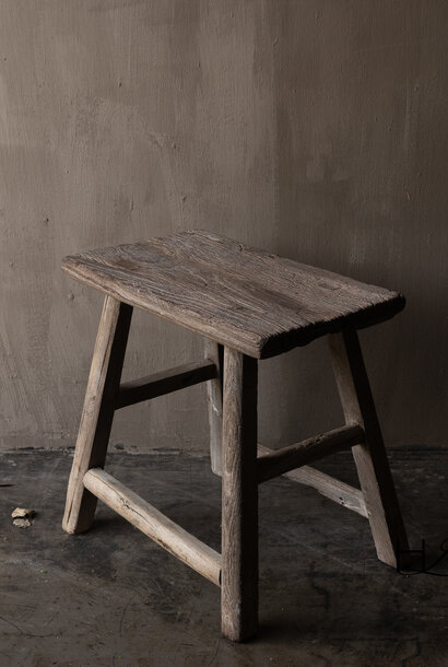 Authentic Elmwood Wooden Stool/Bench