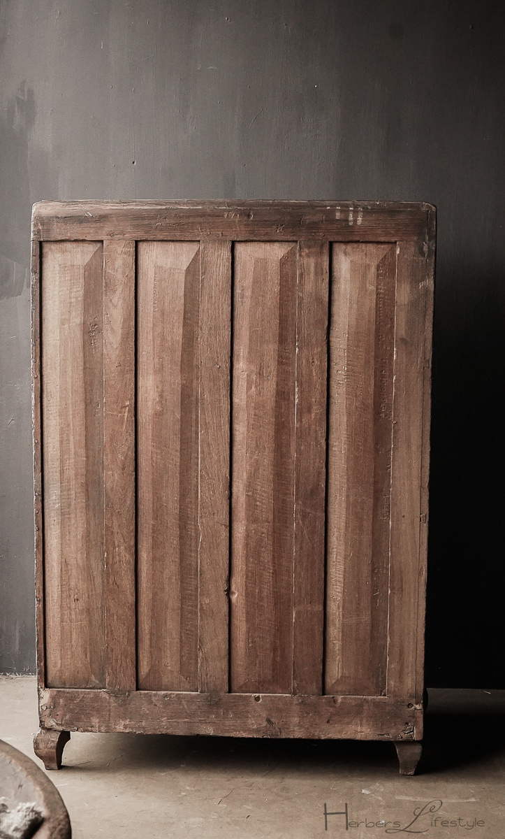 Antique Indian two-door glass cabinet-4