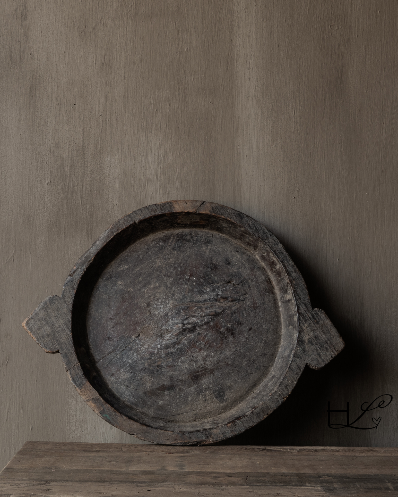 Authentische alte nepalesische Holzschale-2
