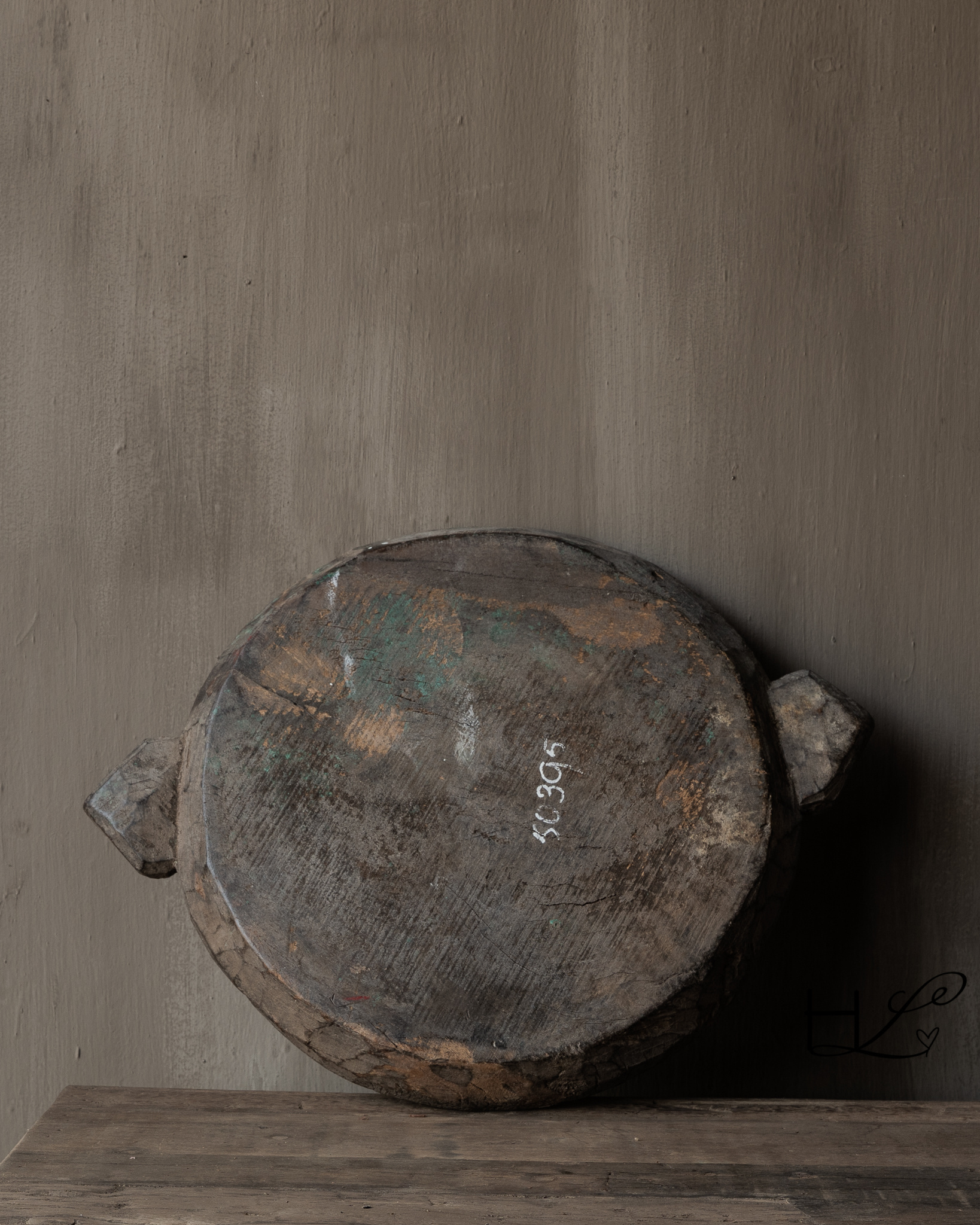 Authentische alte nepalesische Holzschale-3