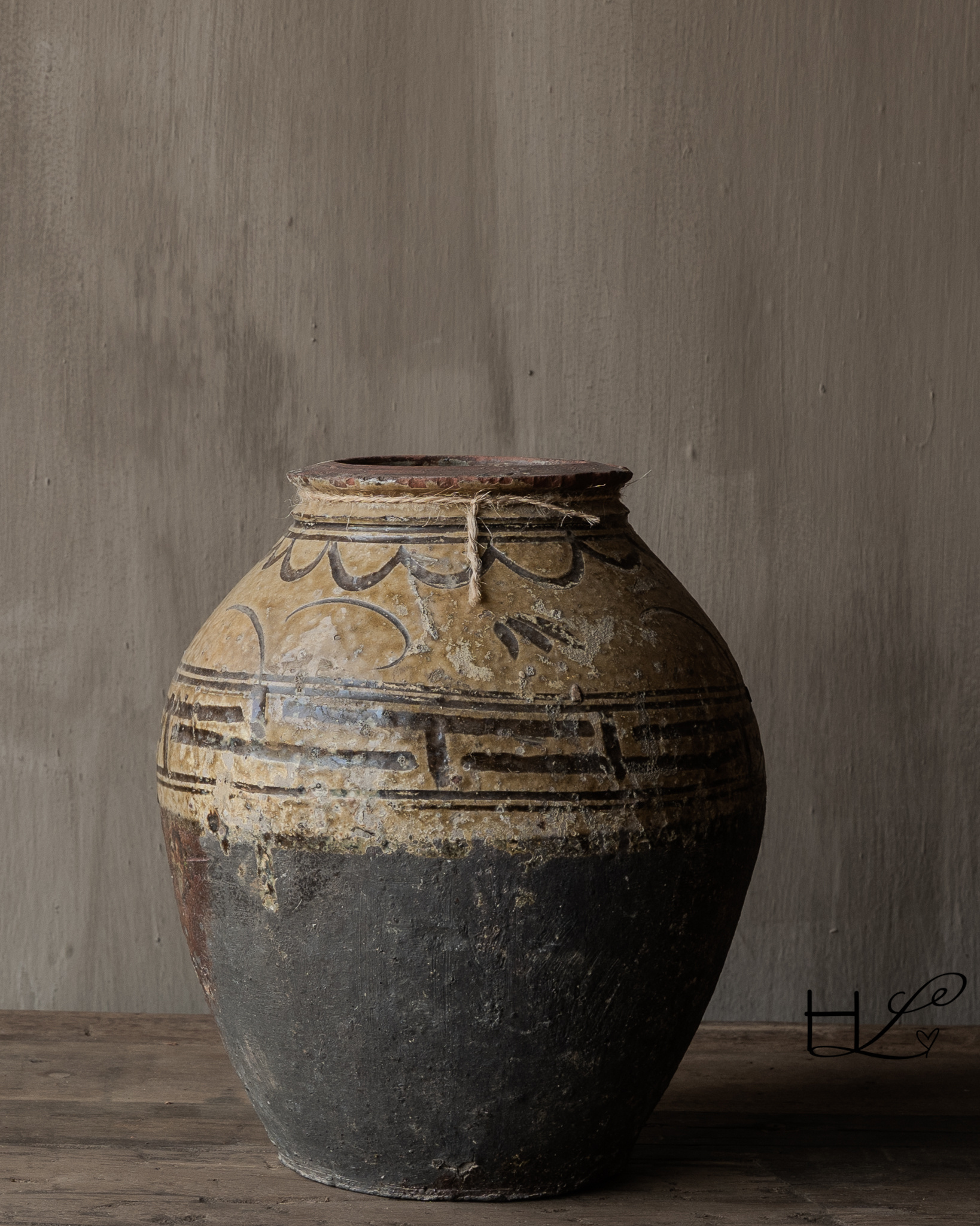 Unique Wabi Sabi Authentic glazed jug-2