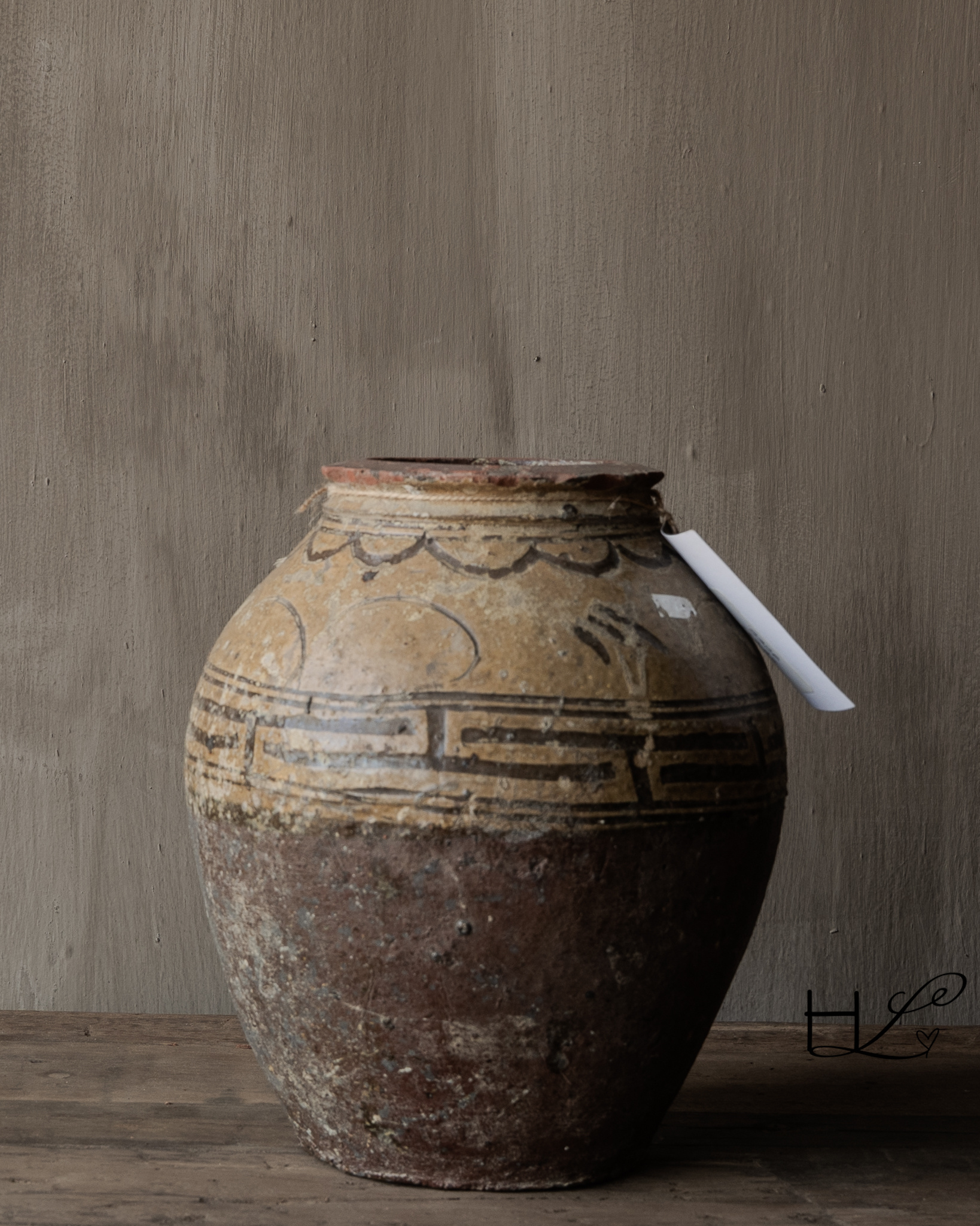 Unique Wabi Sabi Authentic glazed jug-4