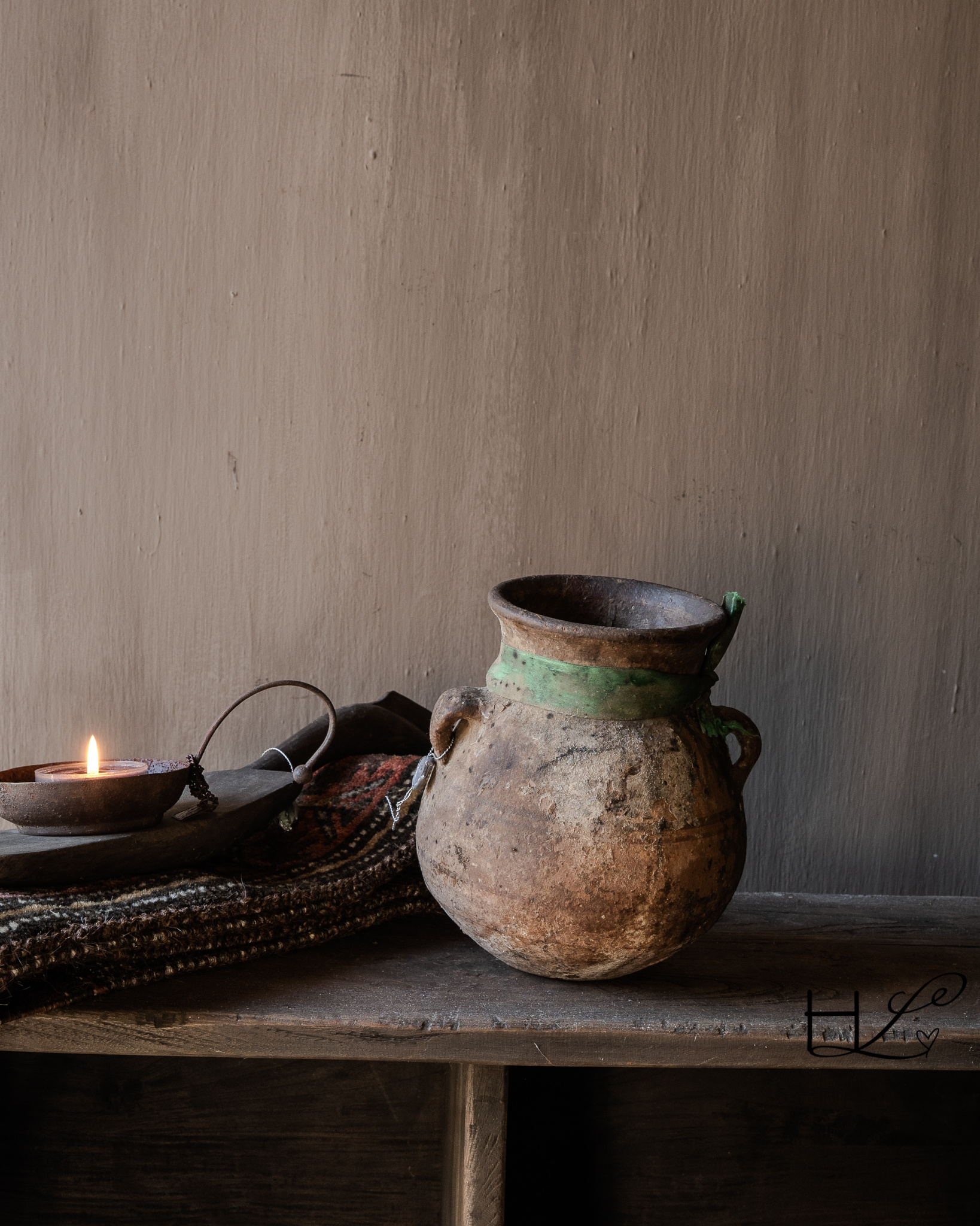 Beautiful Unique Antique earthenware Berber jug-1
