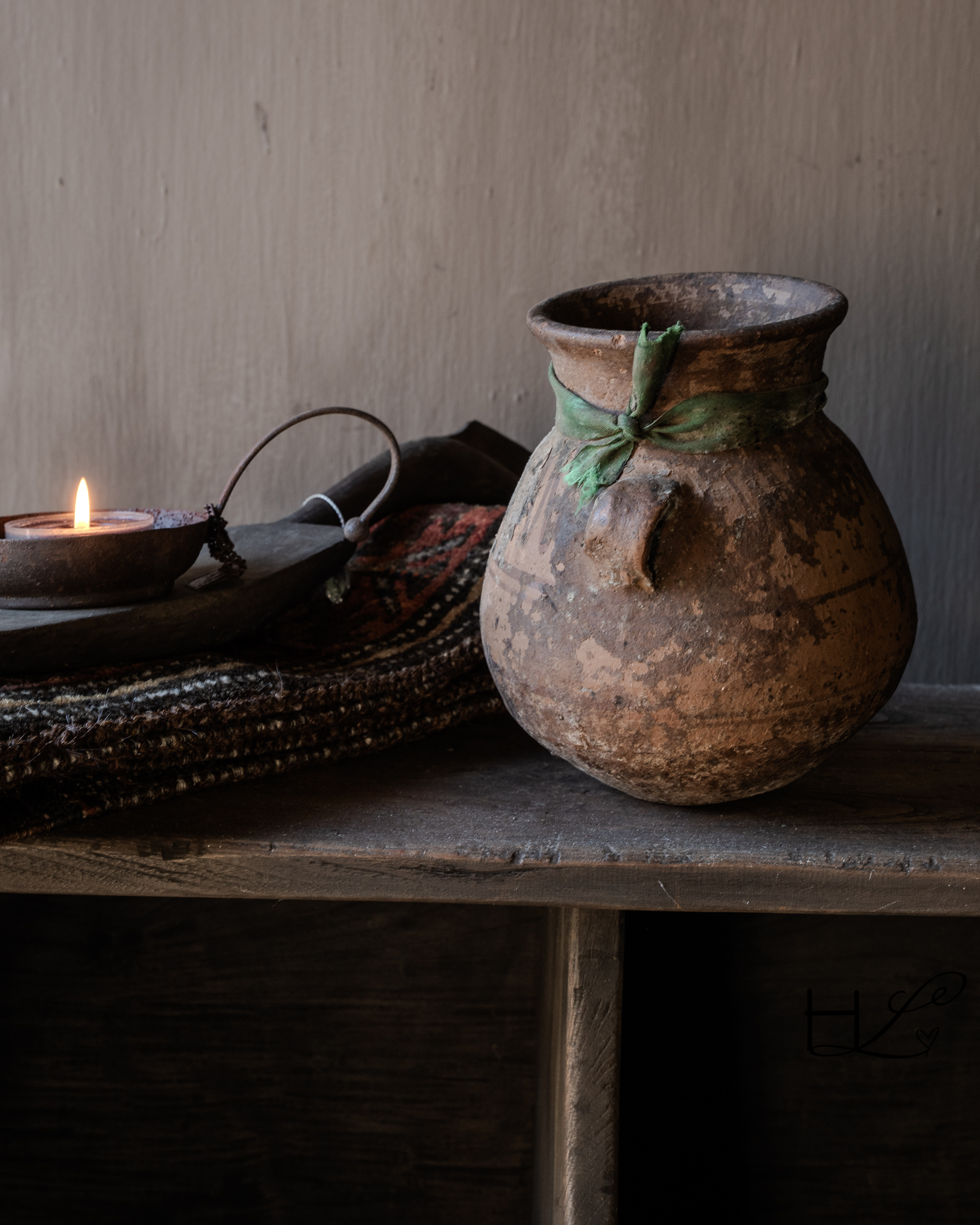 Beautiful Unique Antique earthenware Berber jug-3