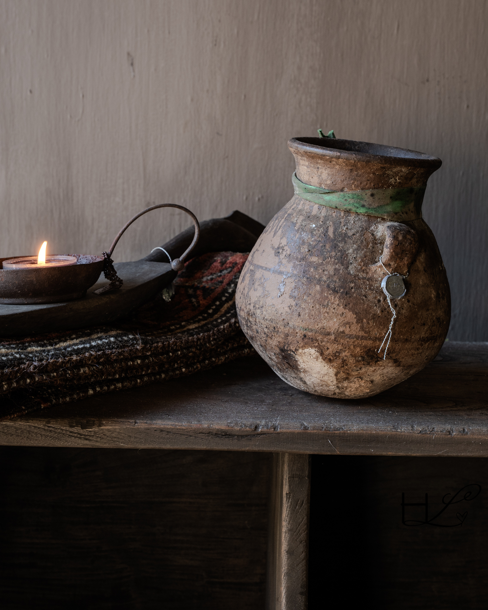 Beautiful Unique Antique earthenware Berber jug-4