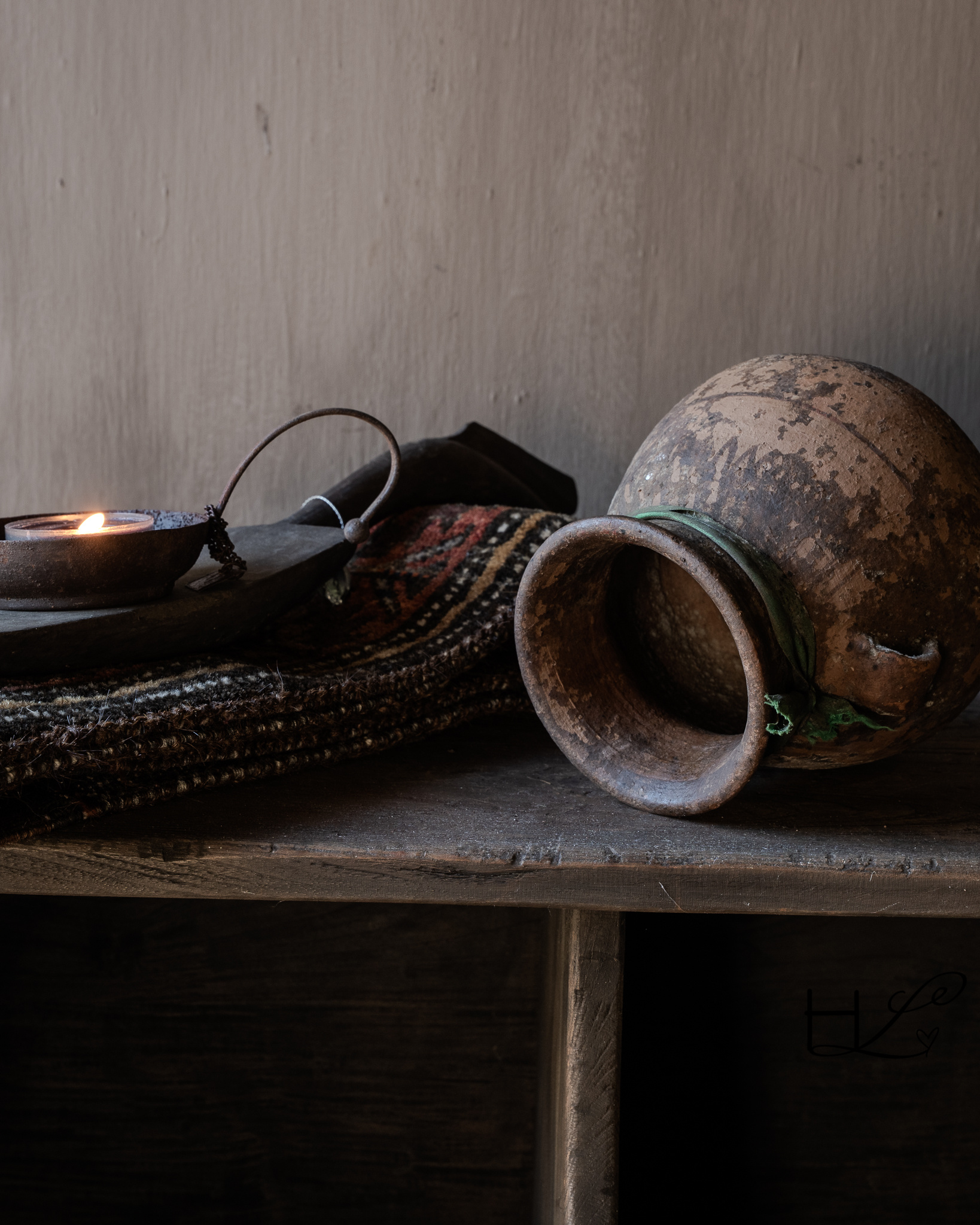 Beautiful Unique Antique earthenware Berber jug-5