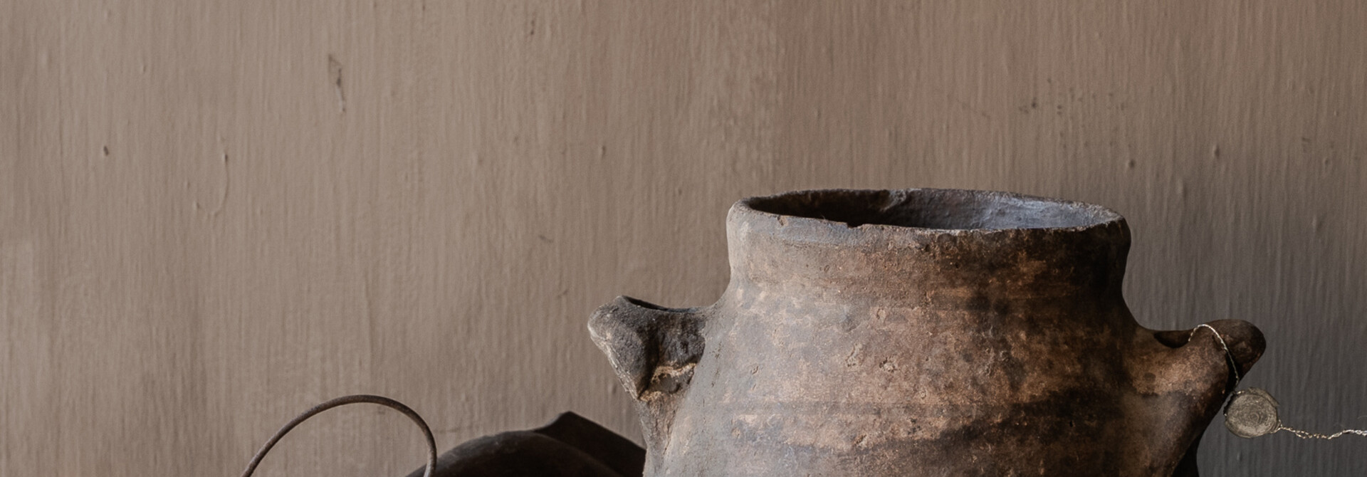 Beautiful Unique Antique earthenware Berber jug