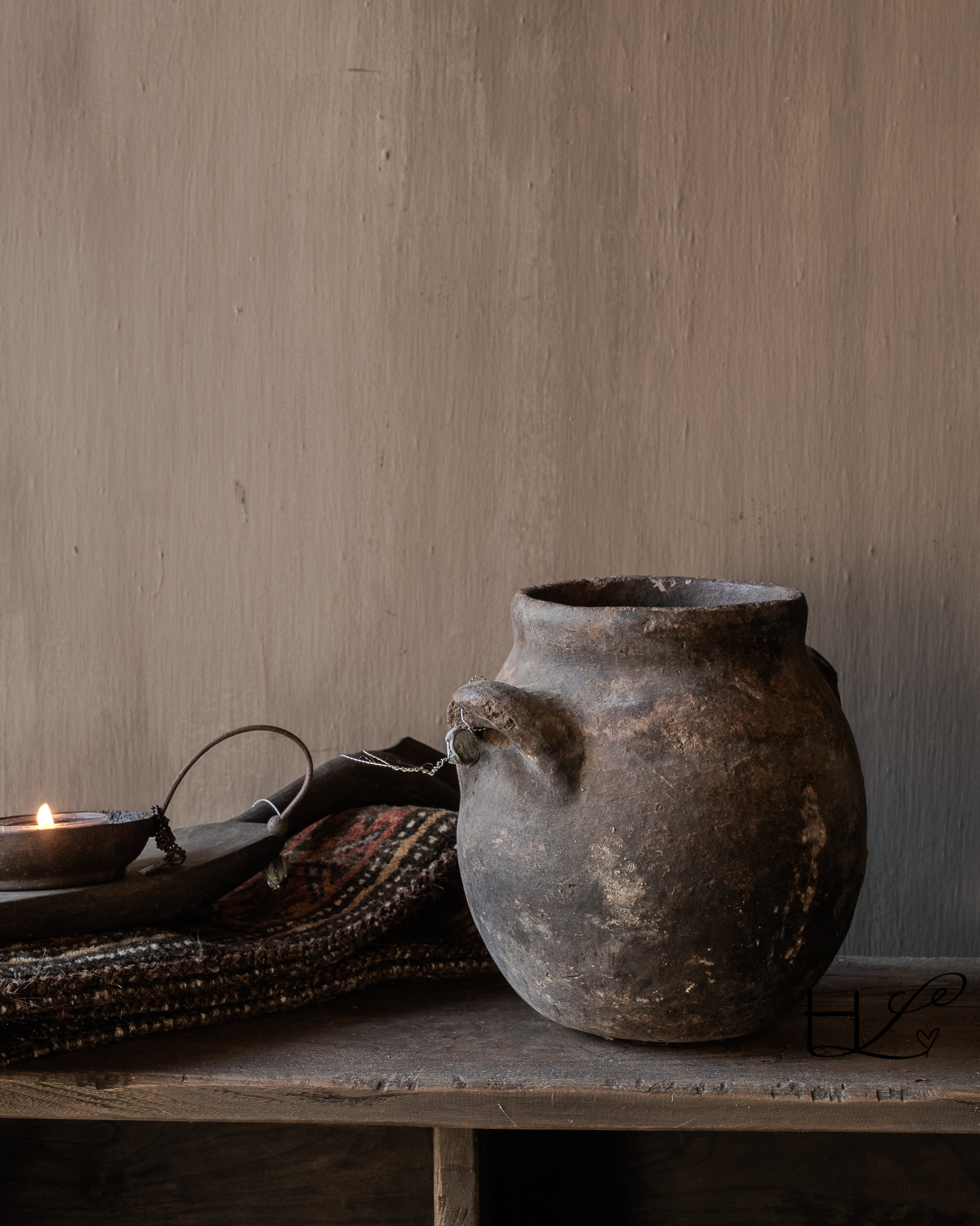Beautiful Unique Antique earthenware Berber jug-4